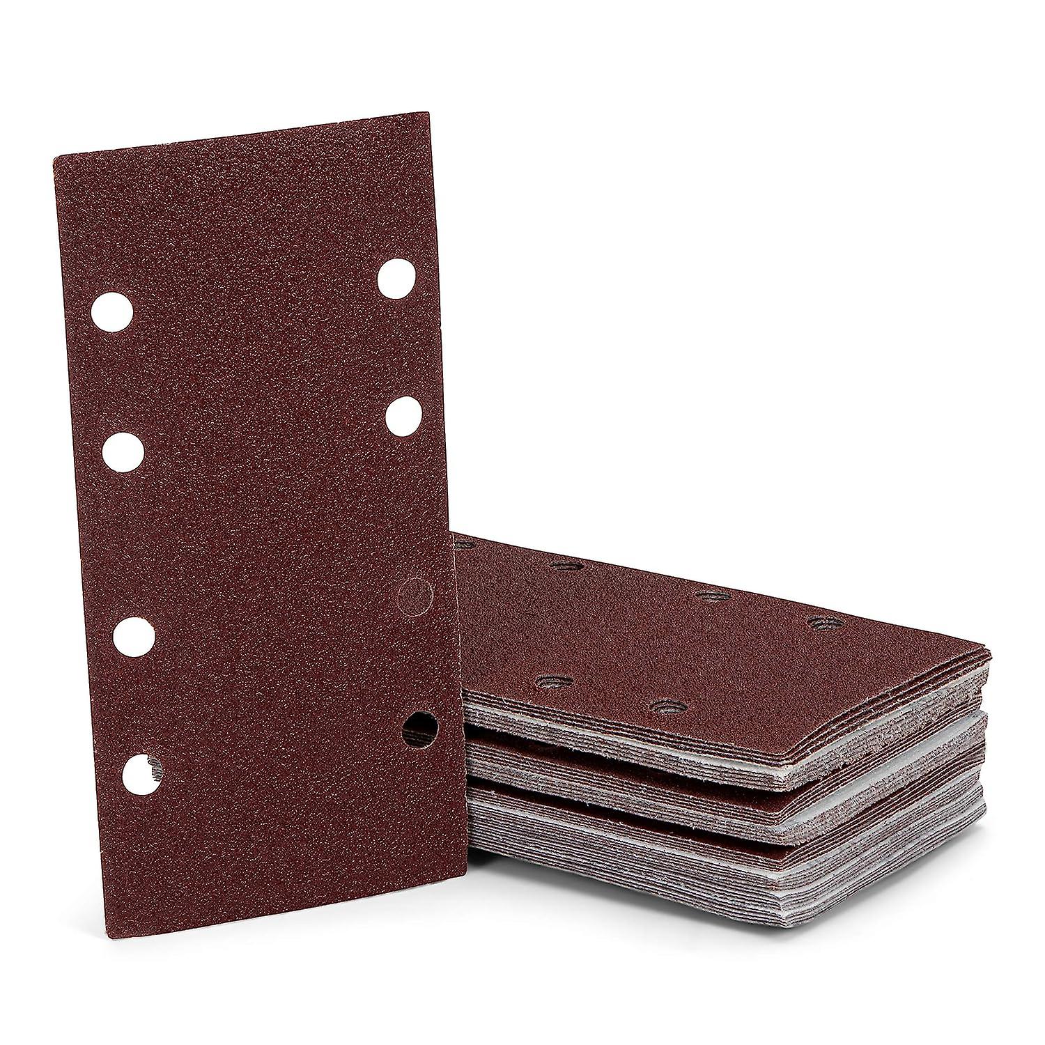 Packung Mit 40 Selbstklebenden Schleifblättern Für Oszillationsschleifer, Verschiedene Körnungen 60/80/120/240, 93 X 190 Mm