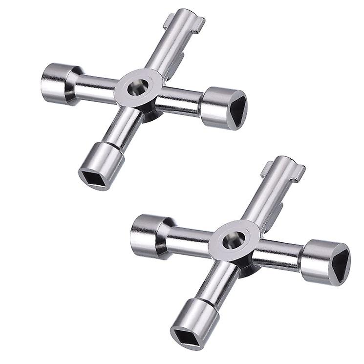 Set Mit 3 Silbernen 4-wege-multifunktionsschlüsseln