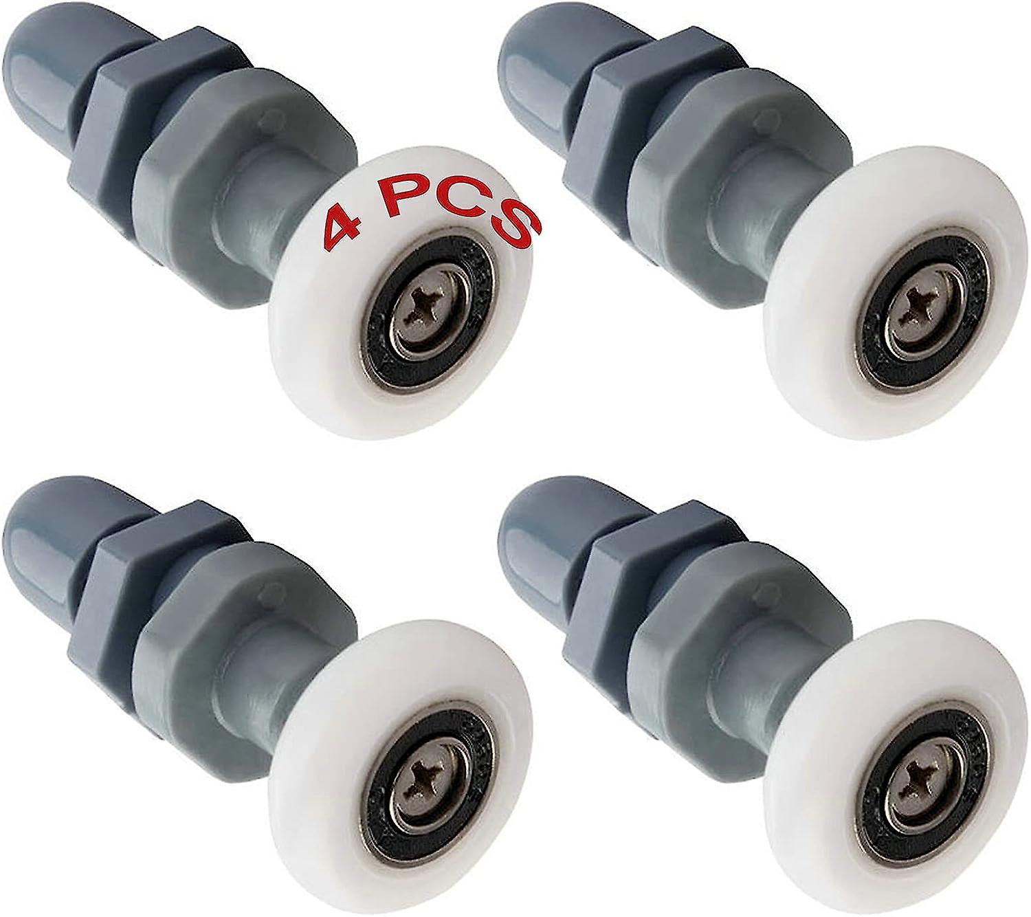 Set Mit 4 Ersatzrollen Für Duschtüren, 20 Mm – Robuste Kunststoff-gleitschienenlager Für Glastüren Im Badezimmer.