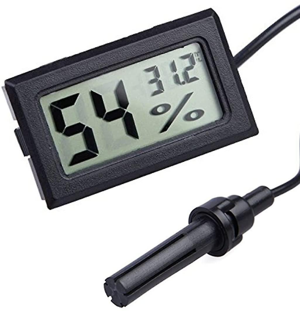 2-in-1 Lcd-digitalthermometer Und -hygrometer Mit Externem Sensor Für Terrarien – 4er-pack