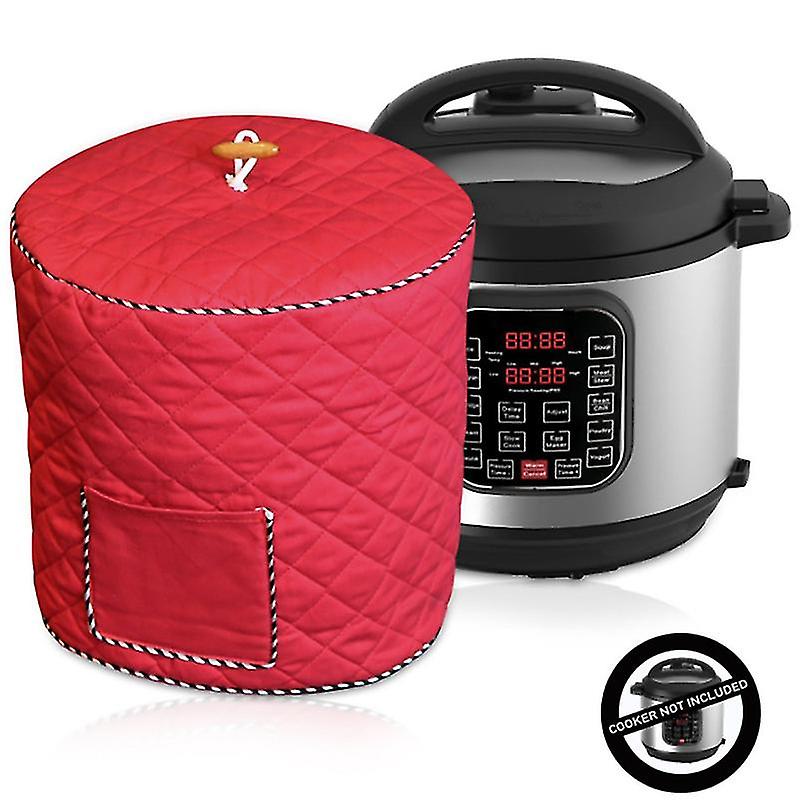 Passgenaue Staubschutzhülle Mit Taschen Für 6/8-liter-schnellkochtöpfe – Rot – Kompatibel Mit Instant Pot