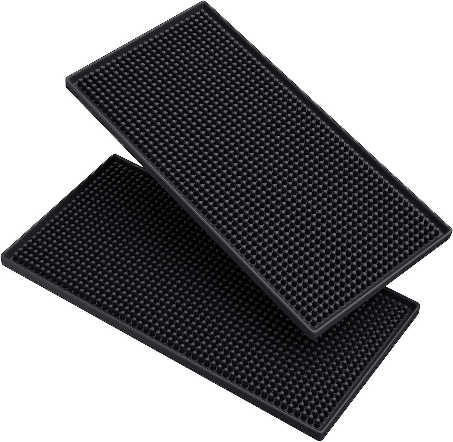 Wasserdichte Und Rutschfeste Untersetzer Aus Pvc-gummi (schwarz, 2er-set)