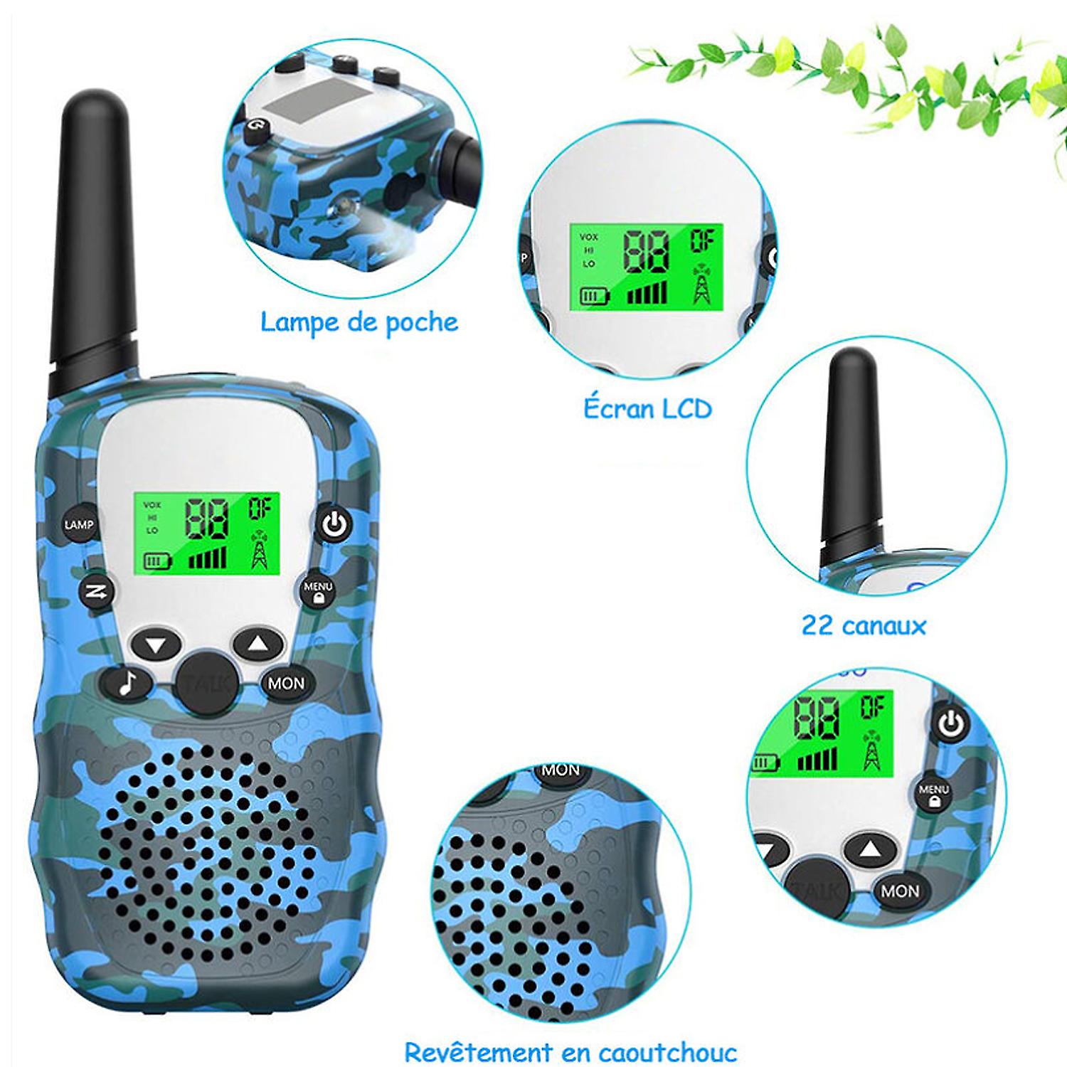 Kinder-walkie-talkies, Ideal Für Outdoor-abenteuer: 5 Km Reichweite, Hintergrundbeleuchtete Lcd-taschenlampe, Zwei-wege-funkgerät