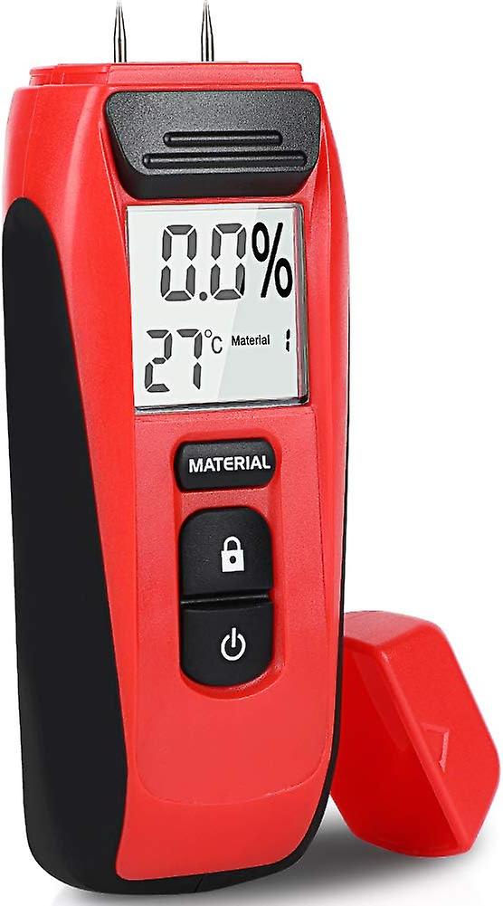 Tragbares Digitales Feuchtigkeitsmessgerät Mit Led-anzeige Für Holz, Möbel Und Mehr – 2 Pins, 135 X 50 X 31 Mm
