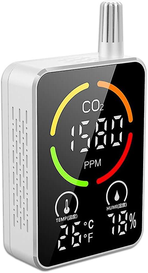 3-in-1-festkörper-infrarotmonitor Zur Messung Von Co2, Temperatur Und Luftfeuchtigkeit Mit Digitalanzeige Und Zeitfunktion.