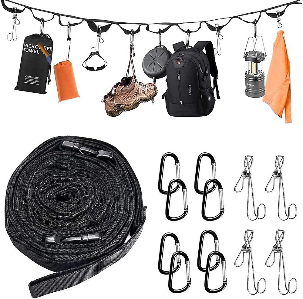 Verstellbare Campingleine Mit Karabiner Und Zeltaufbewahrungsgurt