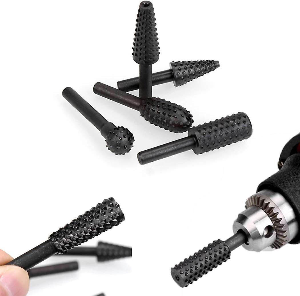 6,3-mm-rotationswerkzeug-set – 5-teiliges Set Zum Holzschnitzen Und Polieren Mit Bohrern