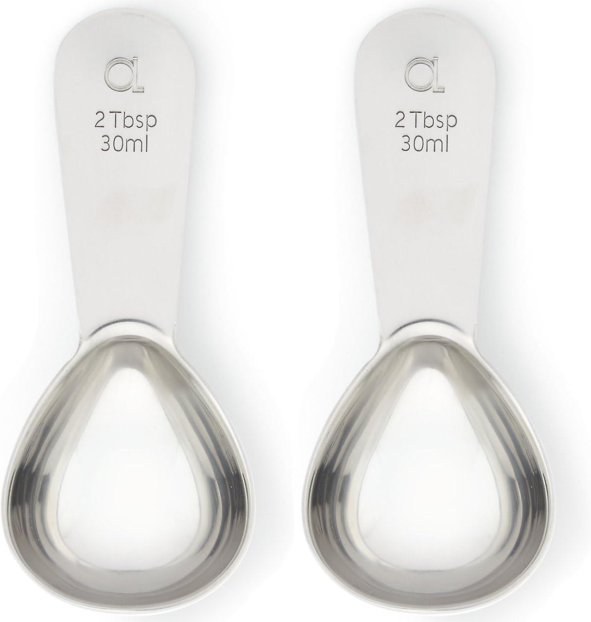 Kaffeemesslöffel Aus Edelstahl – 2er-set – 2 Esslöffel (2 El) – Für Kaffee, Tee Und Mehr (silber)
