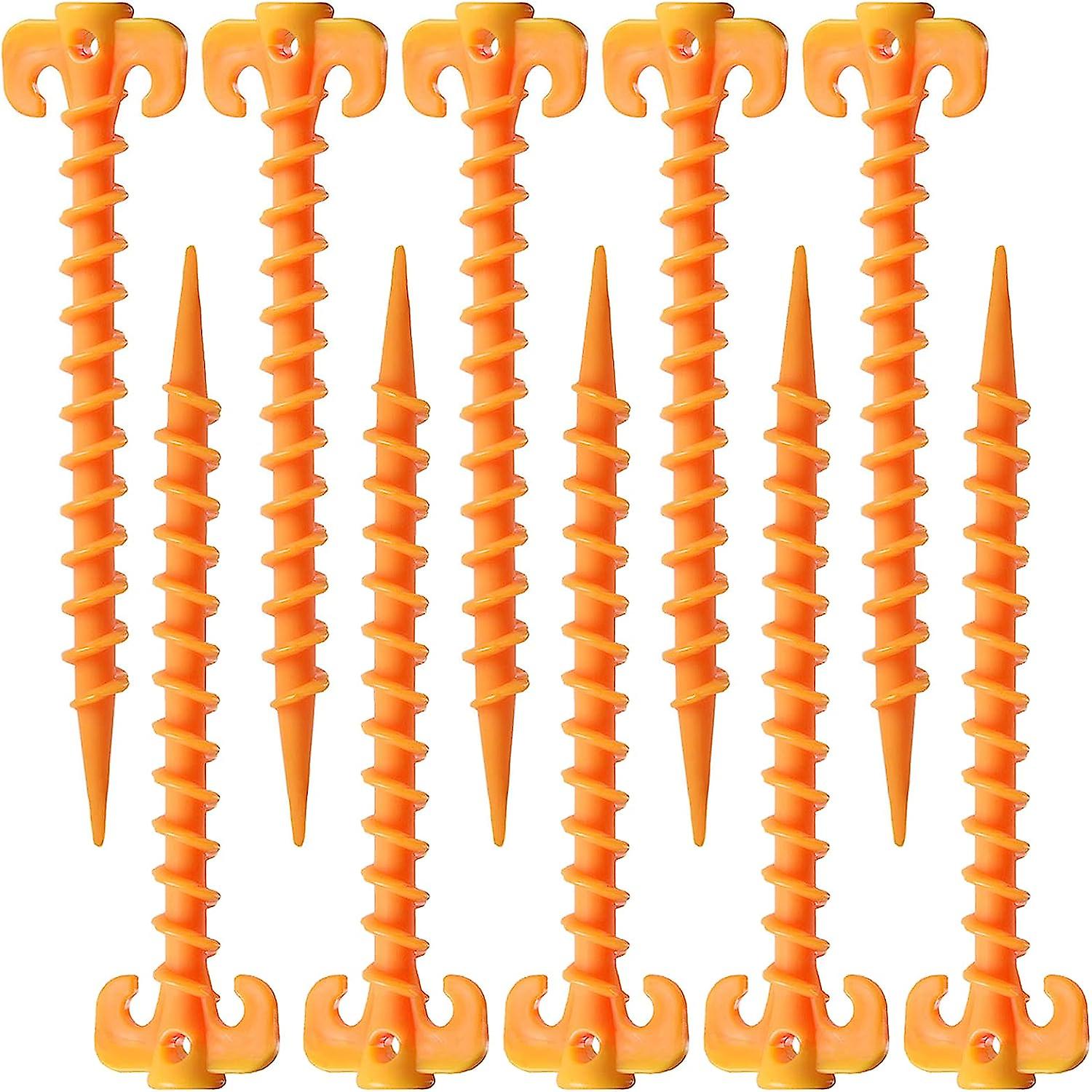 20 Cm Lange Gelbe Pp-kunststoff-zeltnägel (10er-pack) – Robuste Bodennägel Für Outdoor-zelte – Ideal Für Strand, Dschungel Und Schlamm