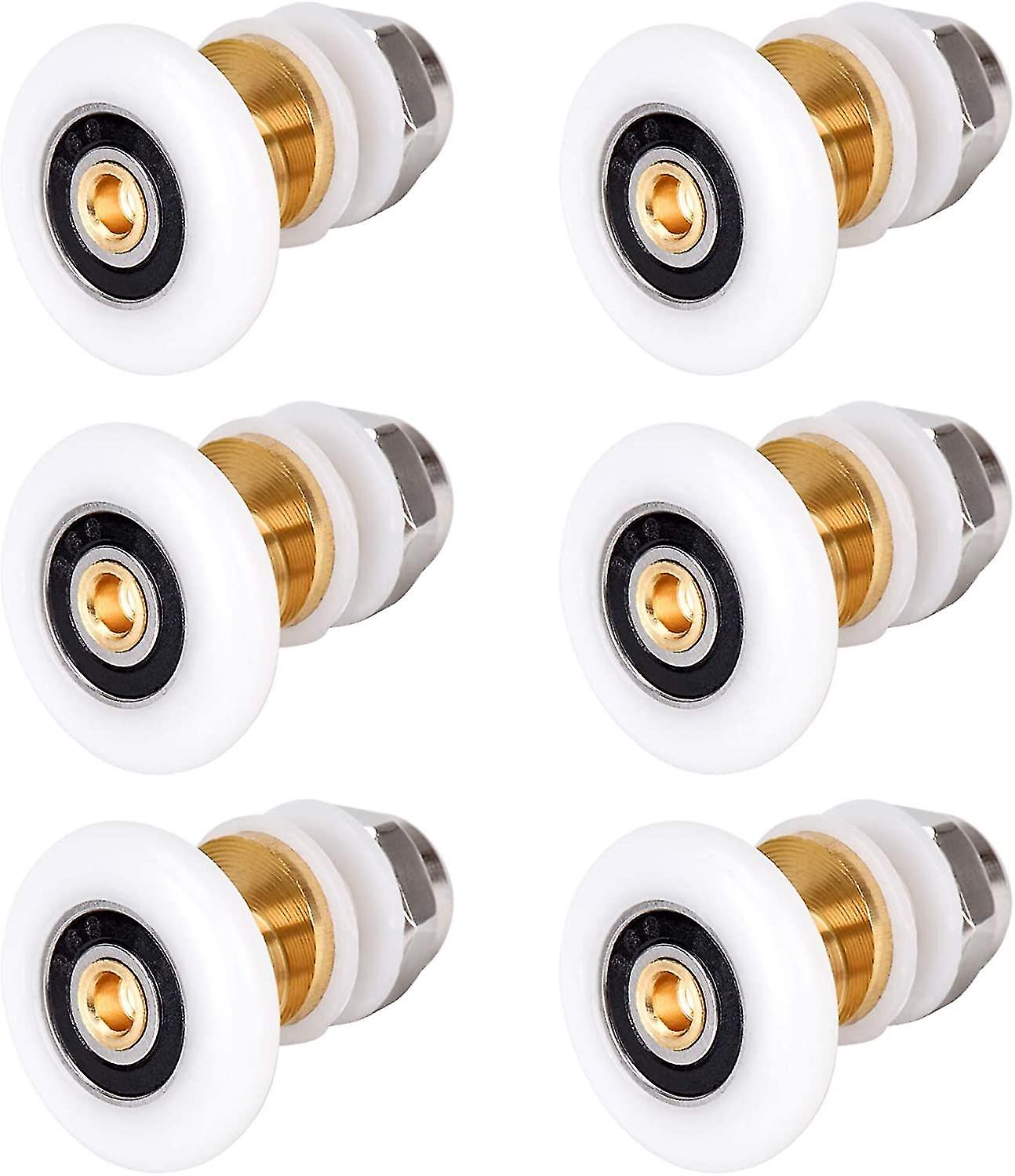 Set Mit 6 Duschtürrollen, 25 Mm Durchmesser, Für Glasschiebetüren Im Badezimmer