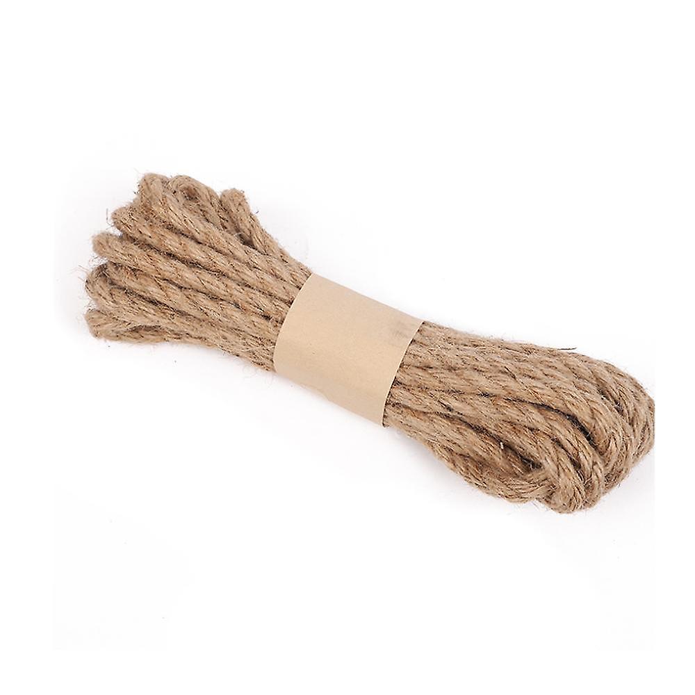 Cm Dickes Jute- Und Hanfseil – 10 M / 32 Fuß – Vielseitiges Naturseil Für Bastelarbeiten, Katzenkratzbäume Und Gartenarbeit