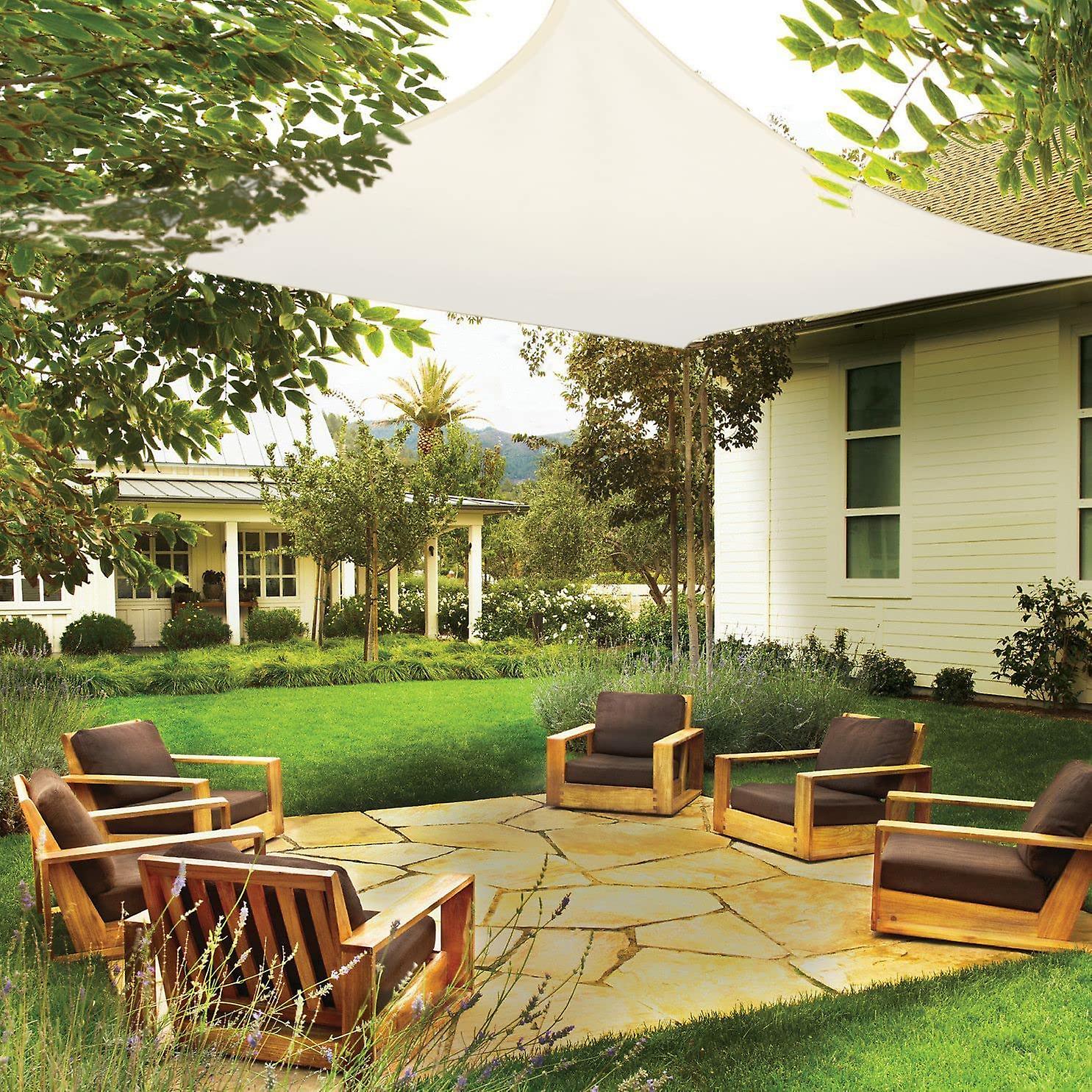 Wasserdichter, Rechteckiger Sonnenschirm 3 X 4 M Für Garten Oder Terrasse, 95 % Uv-schutz – Beige