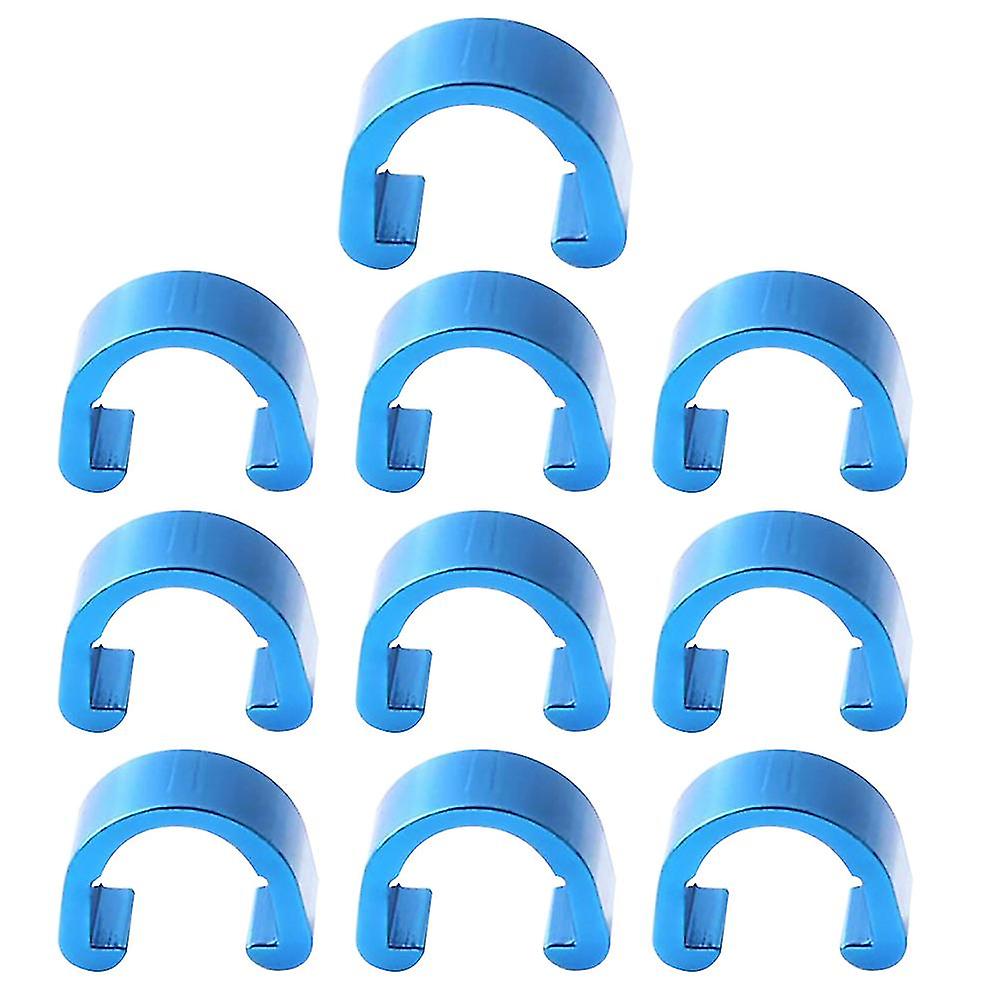 Packung Mit 10 Blauen C-clips Für Kabelführungen Am Mountainbike