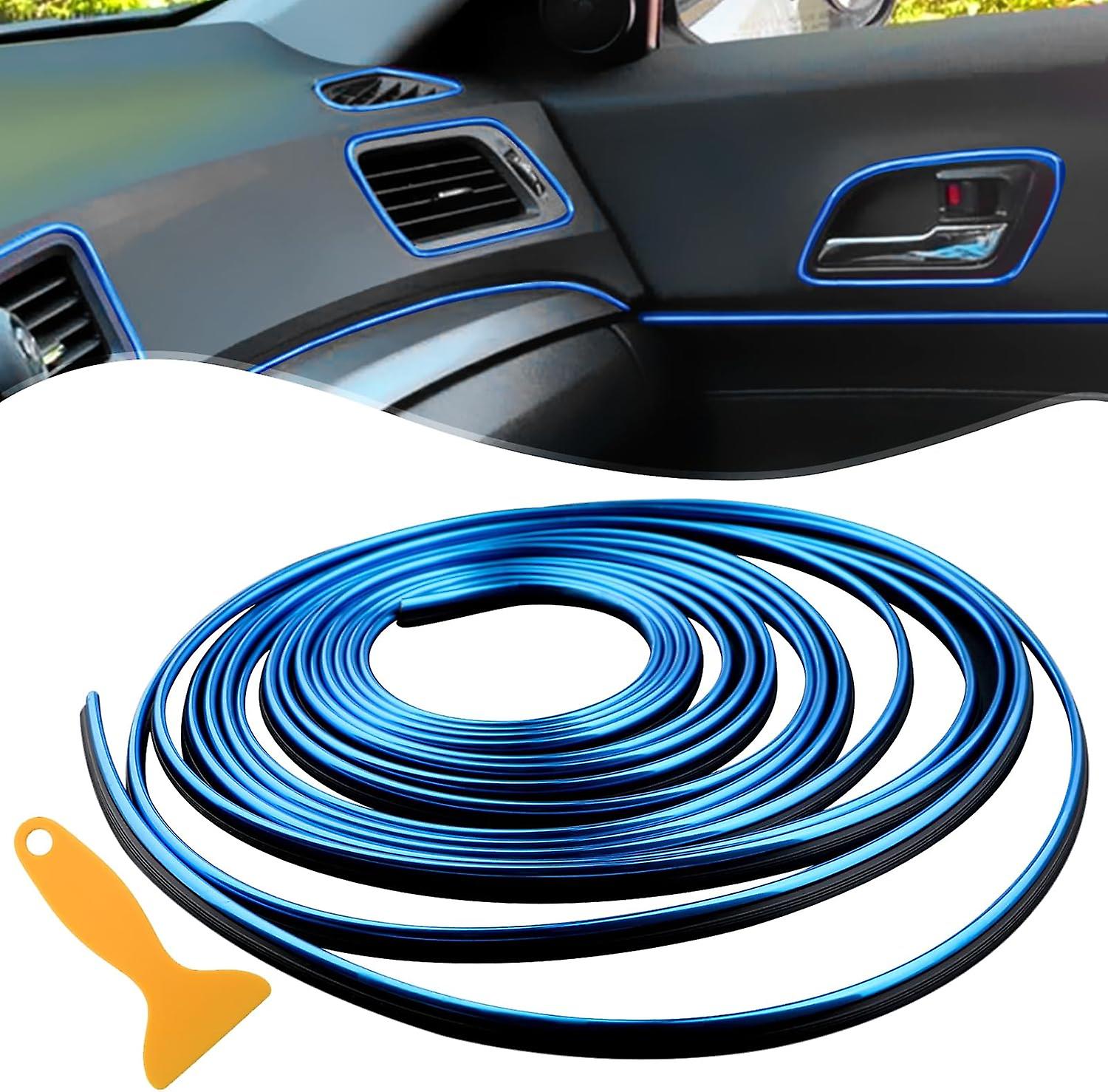 10 M Langer Blauer 3d-klebestreifen Für Zierleisten Und Verkleidungen Im Fahrzeuginnenraum, Ideal Zum Dekorieren Von Autoteilen.