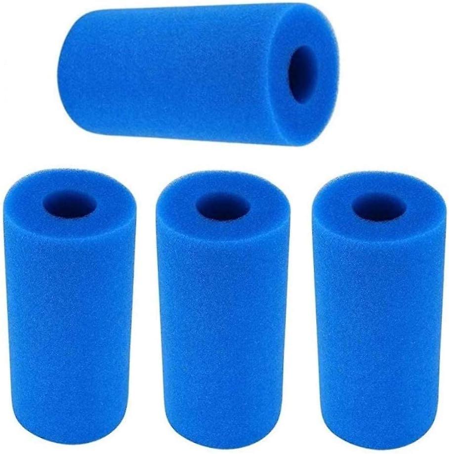 Set Mit 4 Wiederverwendbaren Und Waschbaren Filterkartuschen Für Schwimmbäder Und Whirlpools - Blauer Schwamm (10040200mm)