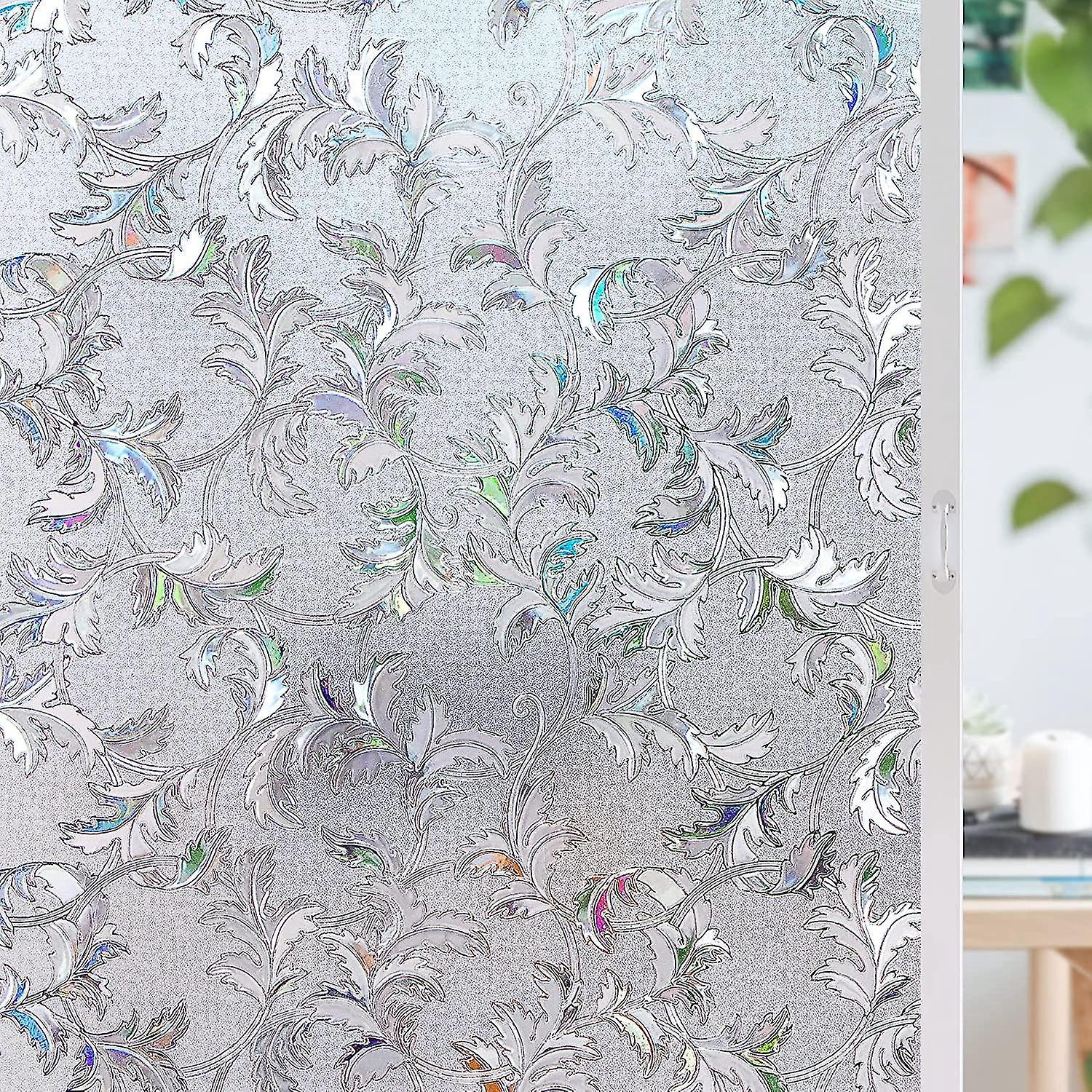 Blickdichte, Dekorative Fensterfolie, Milchglaseffekt, Klebstofffrei, Abnehmbar, Ideal Für Dusch- Oder Badezimmertüren – 30 X 300 Cm – Schwarz