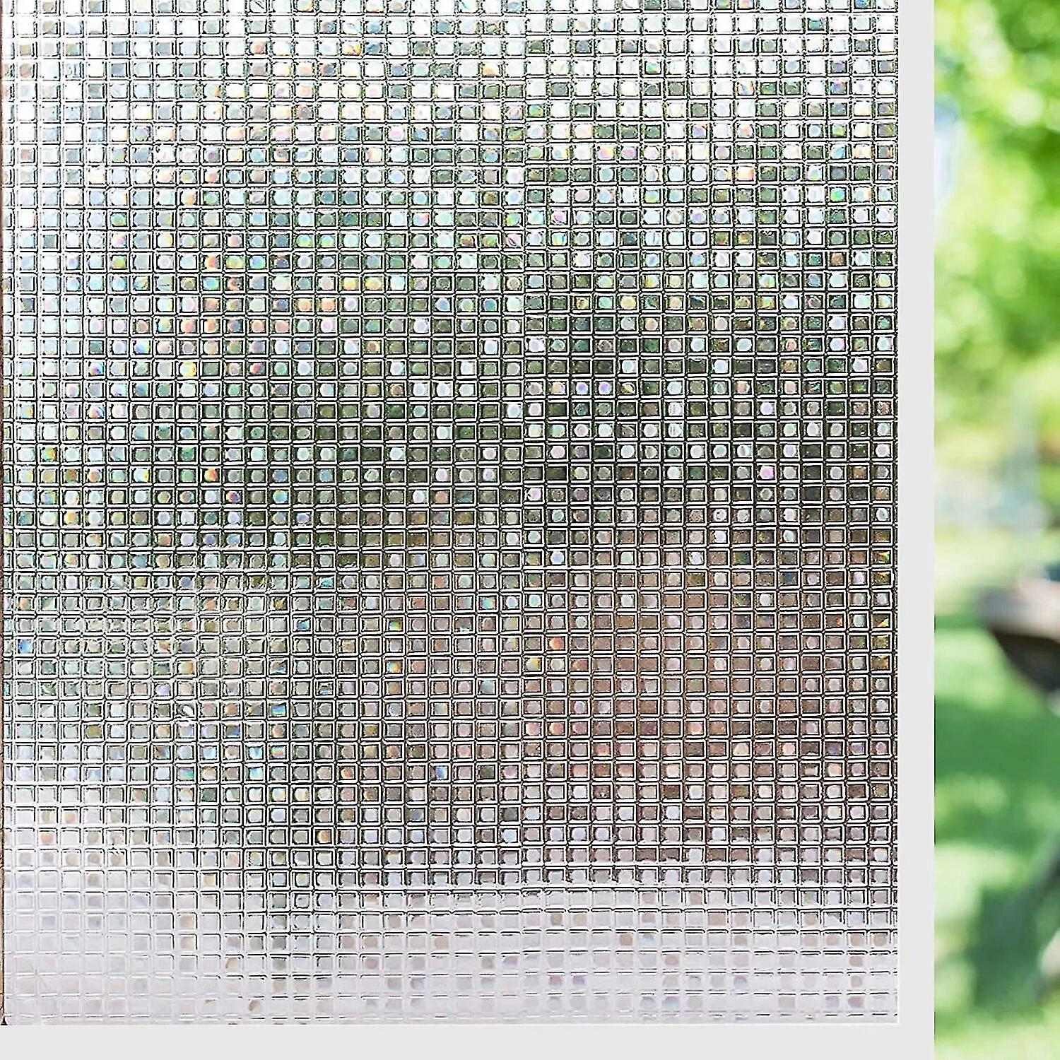 Blickdichte, Dekorative Fensterfolie, Milchglaseffekt, Klebstofffrei, Abnehmbar, Ideal Für Dusch- Oder Badezimmertüren – 90 X 300 Cm – Silber