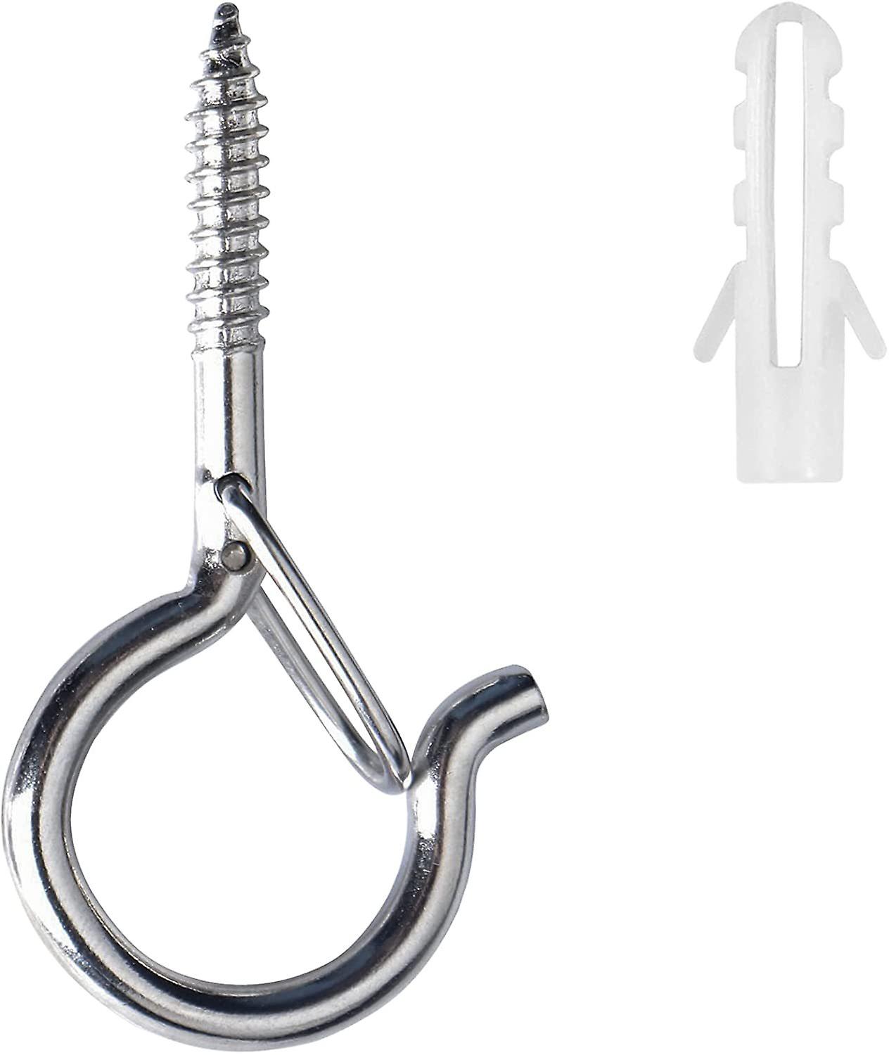 Set Mit 5 Metall-schraubhaken Mit Sicherheitsöse Und Schraube Zum Aufhängen Von Led-lichterketten.
