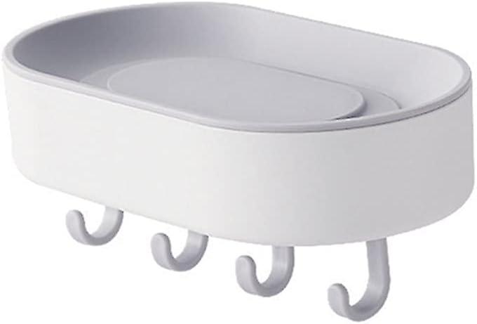 Graue Und Weiße, Wandmontierte Seifenschale Für Dusche Und Badezimmerregal