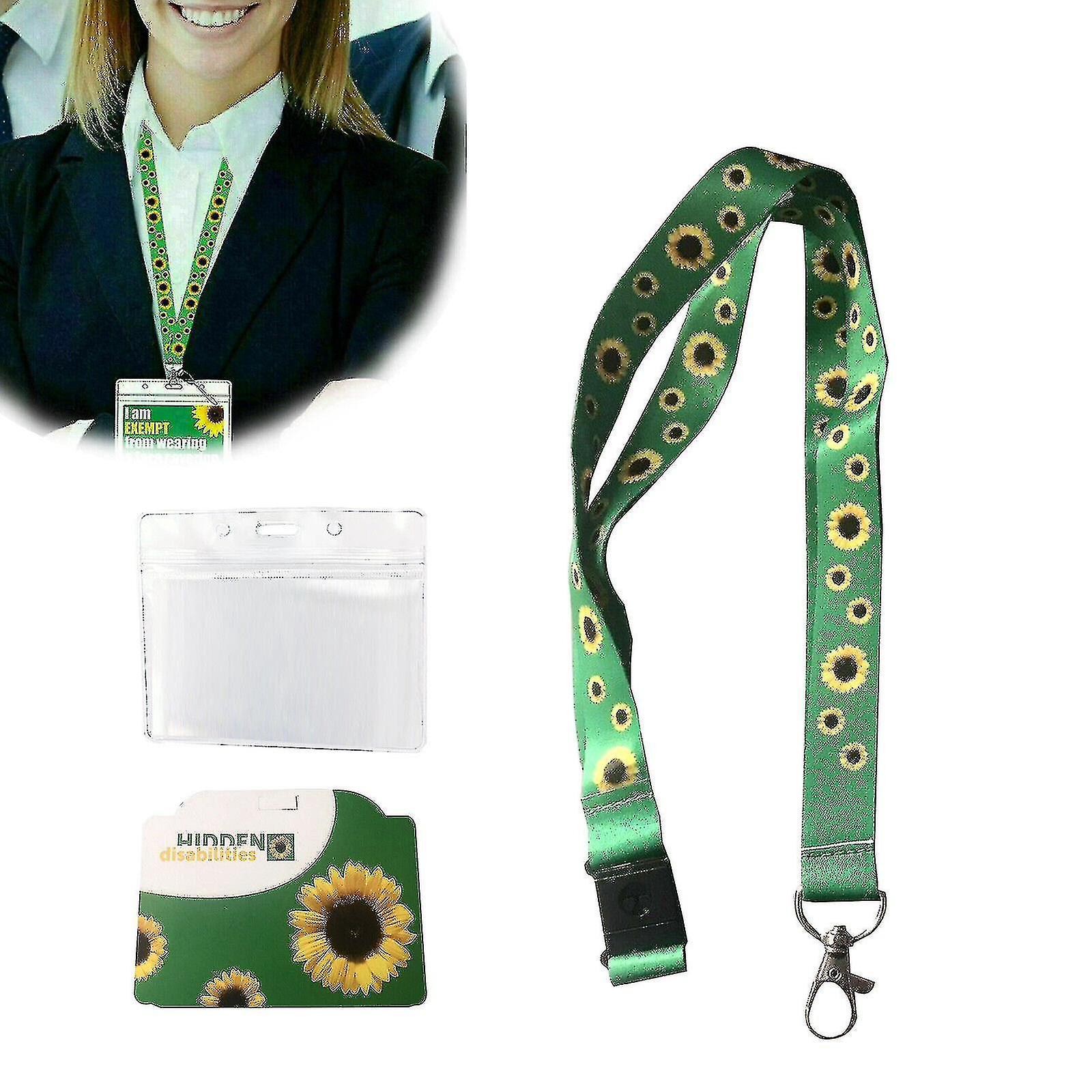 10er-packung Sonnenblumen-lanyards Mit Sicherheitsverschluss Und Ausweishalter Aus Kunststoff