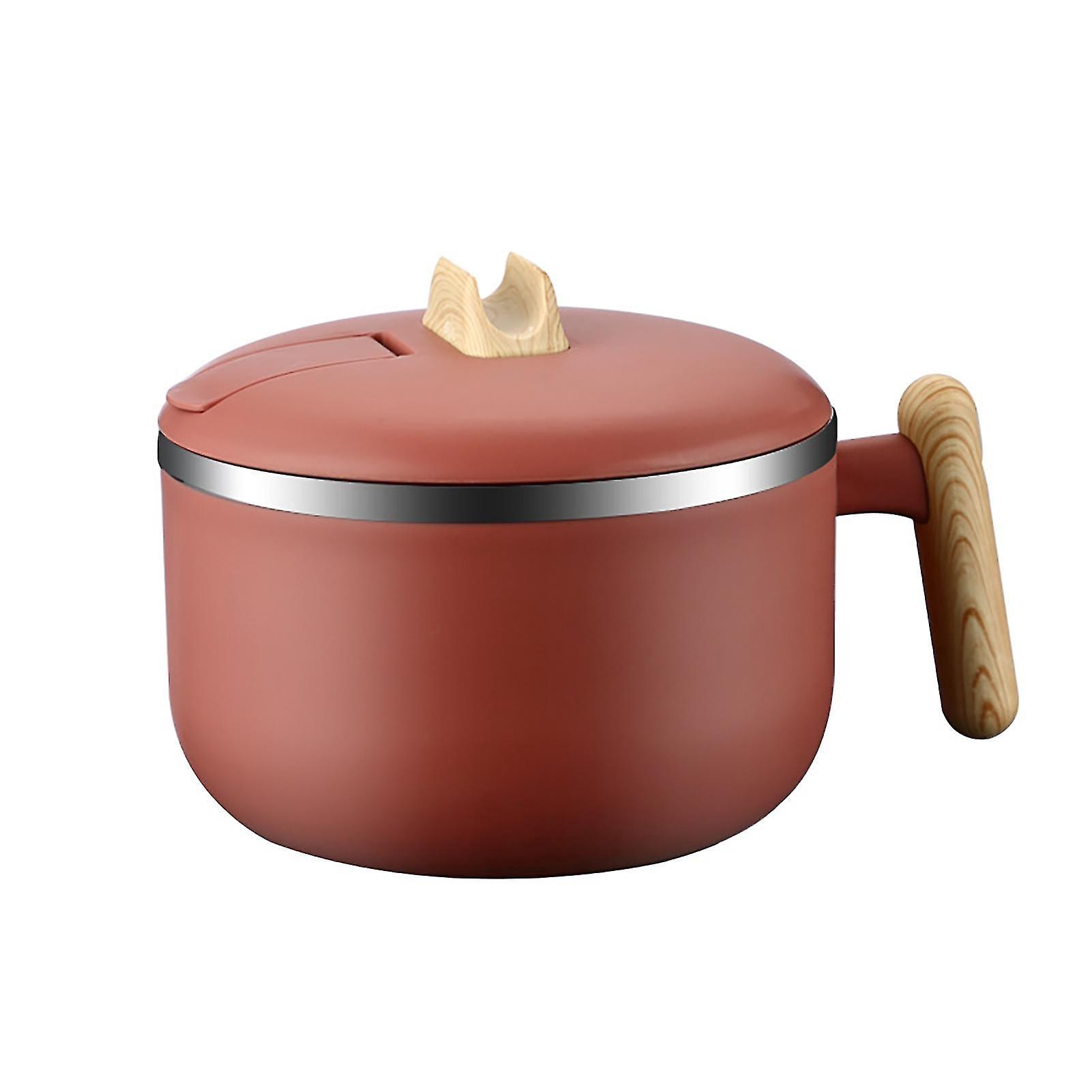 1200-ml-nudelschüssel Mit Deckel Und Griff, Lebensmittelechter Edelstahl 316, Kindgerechtes Design, Doppelwandige, Isolierte Suppenschüssel, Für Den Täglichen Gebrauch, Kaesired