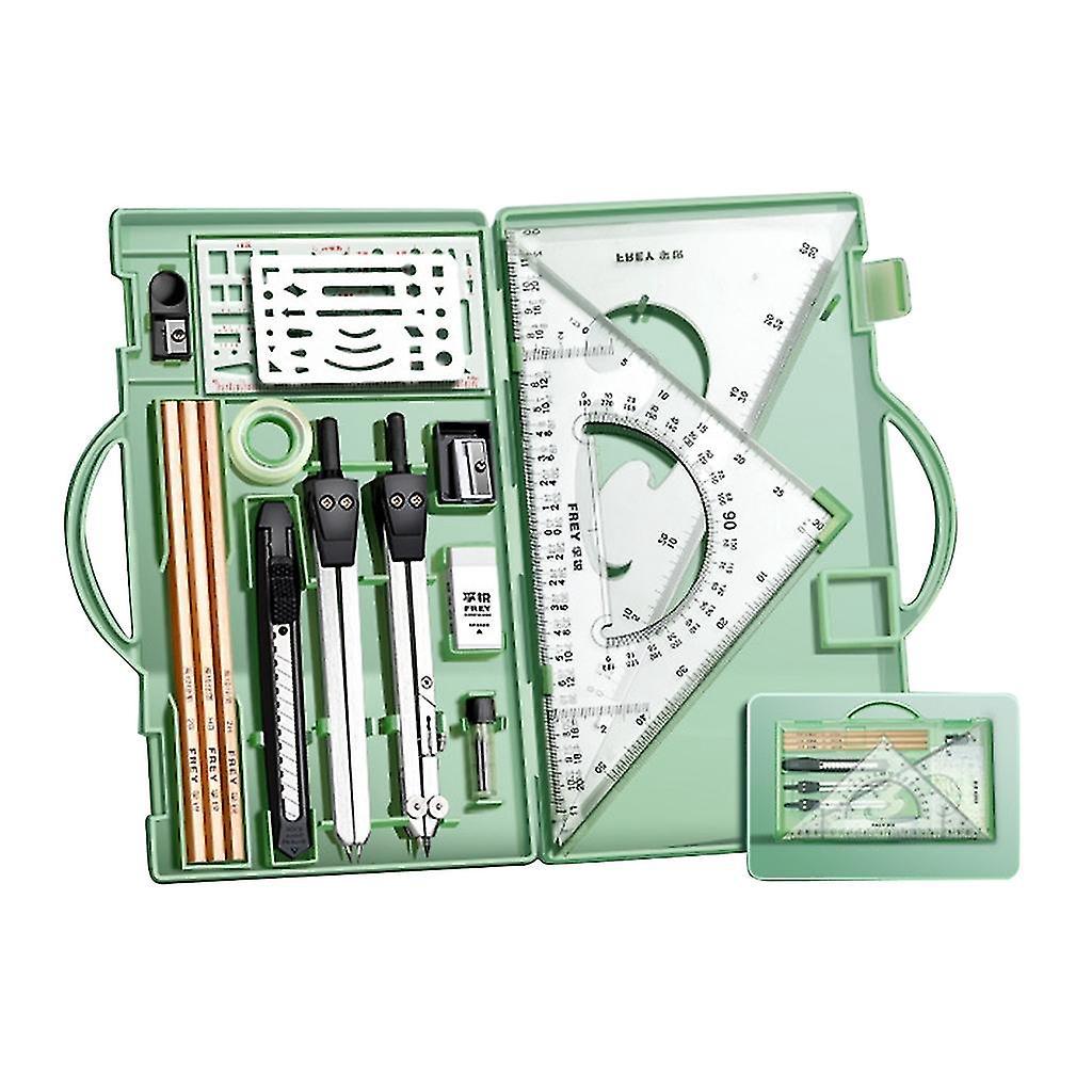 Architekten-set, Professionelles Geometrie-set, Zirkel- Und Winkelmesser-set, Technische Zeichenwerkzeuge Morandi Green