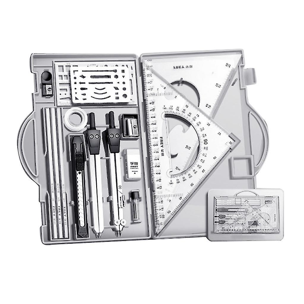 Architekten-set, Professionelles Geometrie-set, Zirkel- Und Winkelmesser-set, Technische Zeichenwerkzeuge, Transparent Weiß