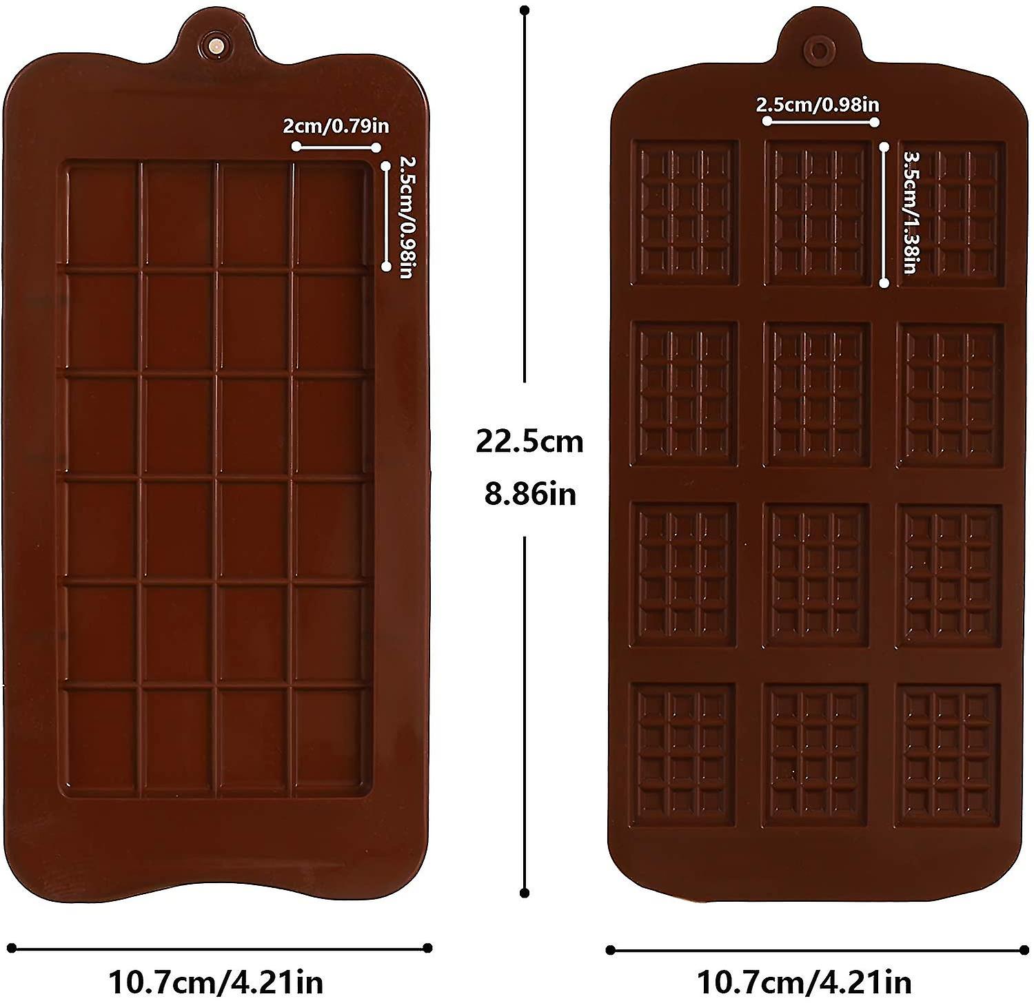 Silikonformen Für Schokolade Und Süßigkeiten (2 Stück) - Set Mit Formen Für Feine Schokoladentafeln Und Lebkuchen, Ideal Zur Herstellung Von Schokolade Und Gelee.