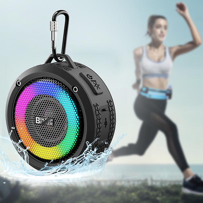 Wasserdichter, Tragbarer Bluetooth-lautsprecher Mit Led-licht, 10 W Leistung, 6 Stunden Akkulaufzeit – Ideal Für Dusche, Outdoor-aktivitäten Und Drahtloses Radio.