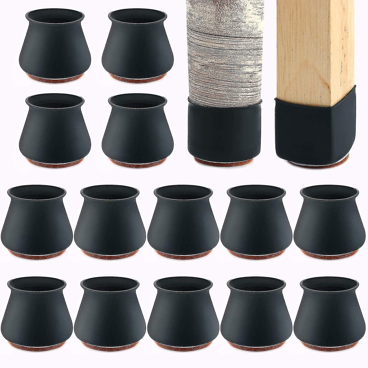 Set Mit 24 Silikon-stuhlbeinschonern Mit Filz Für Hartholzböden