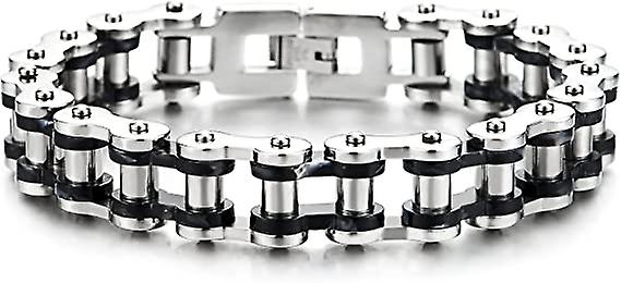 Zweifarbiges Fahrradkettenarmband Aus Edelstahl Für Herren