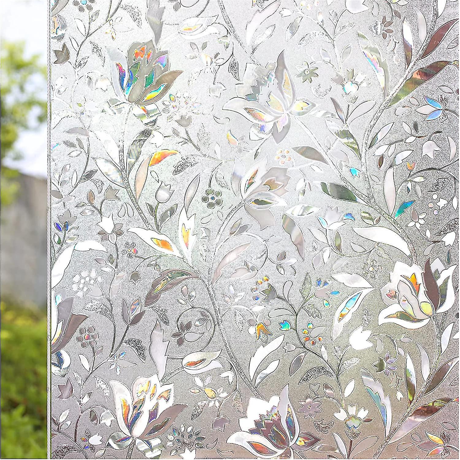 Blickdichte, Dekorative Fensterfolie, Milchglaseffekt, Klebstofffrei, Abnehmbar, Ideal Für Badezimmer Und Duschwände – 60 X 300 Cm – Auburn