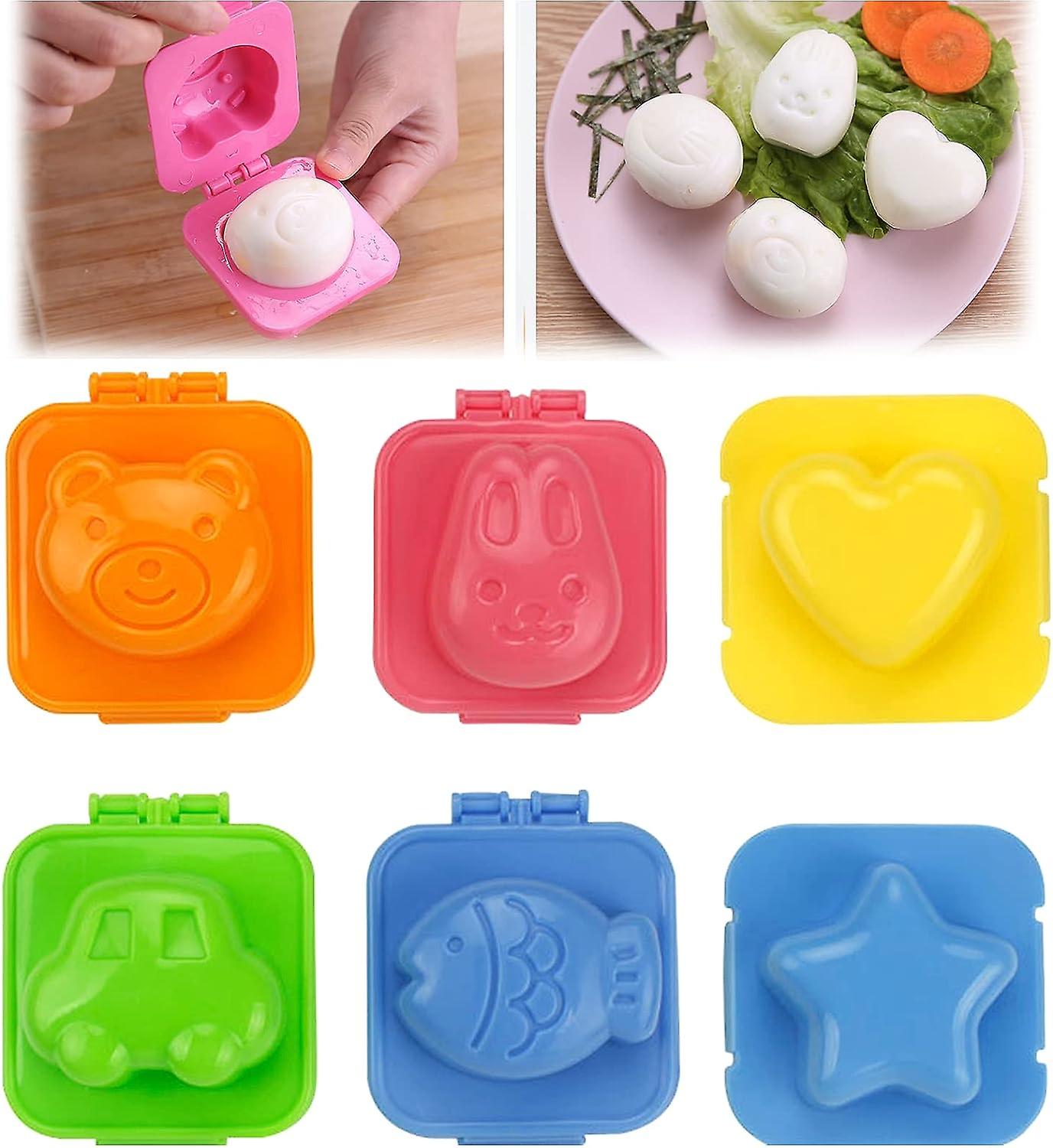 Set Mit 6 Eierformen Aus Kunststoff, Zum Kochen Von Hartgekochten Eiern, Sushi-reis, Zur Zubereitung Von Bento-boxen Und Zum Ausstechen Von Sandwiches (7,8 7,5 Cm)