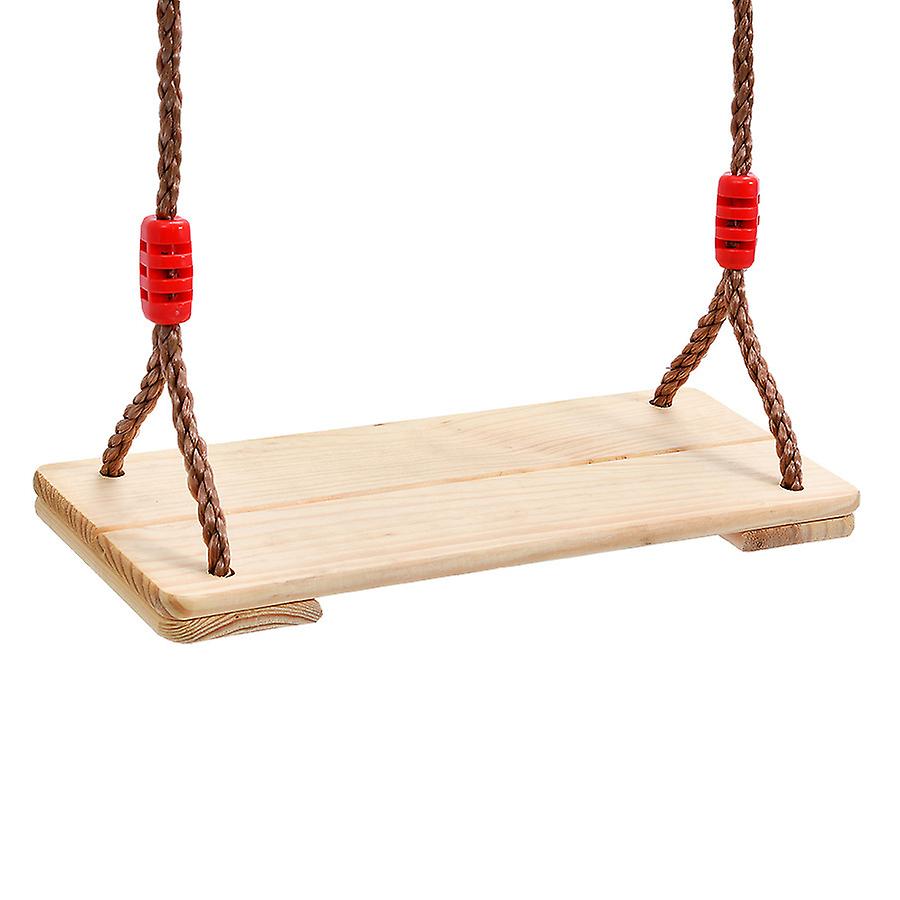 Verstellbare Holzschaukel Mit Seil Für Kinder Und Erwachsene – Ideal Für Spielbereiche Im Innen- Und Außenbereich