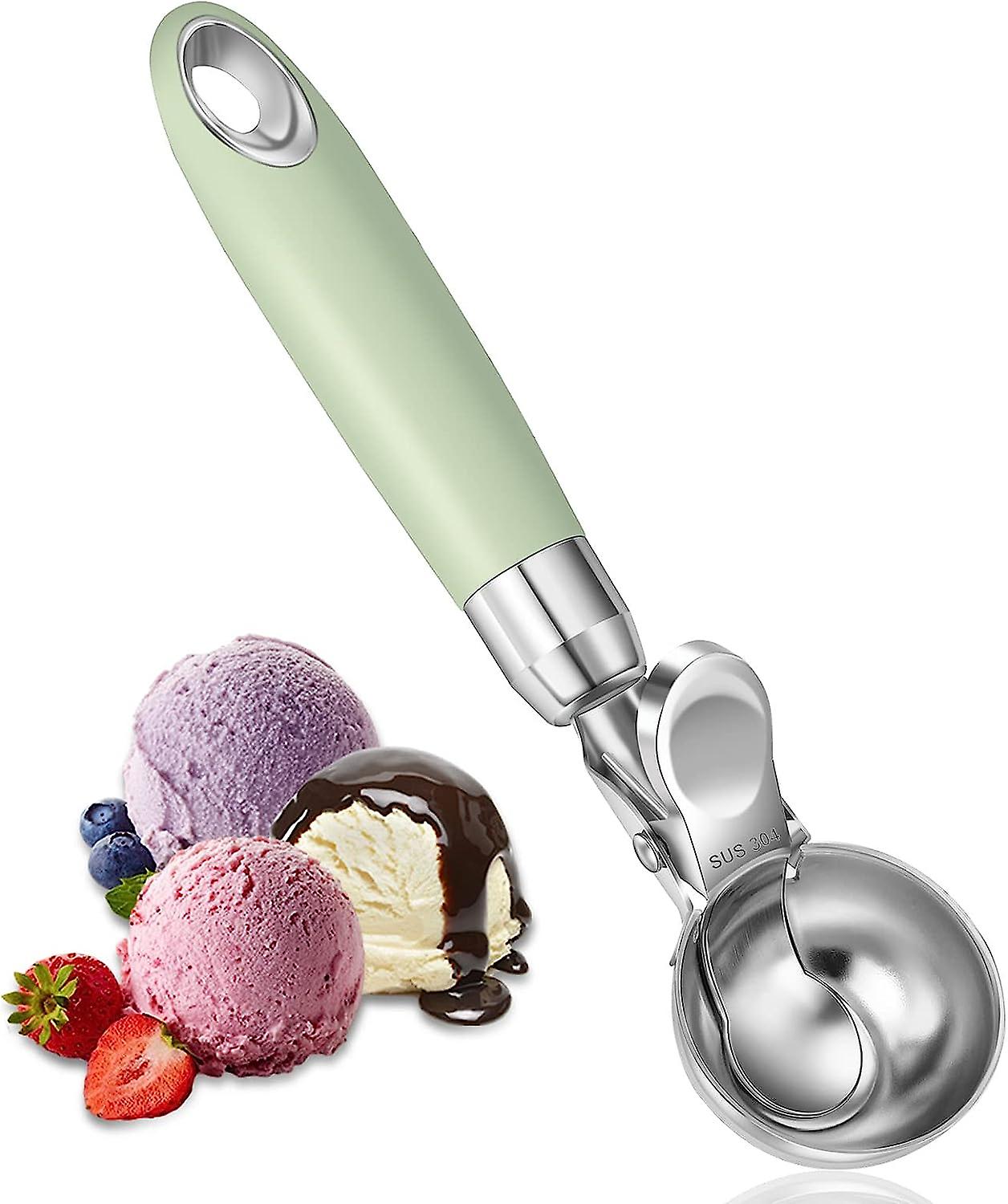 Eiskugelportionierer Aus Edelstahl Mit Auswerfer Und Ergonomischem Griff – Multifunktionaler Portionierer Für Eiscreme, Reis, Melonenkugeln Und Keksteig