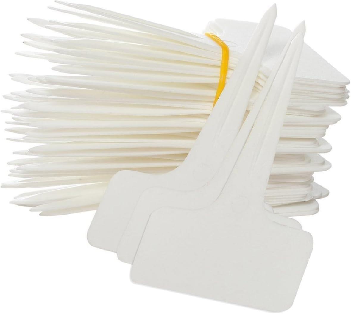 Packung Mit 100 Wiederverwendbaren T-förmigen Pflanzenetiketten Aus Kunststoff, Ideal Für Baumschulen Und Gärten.