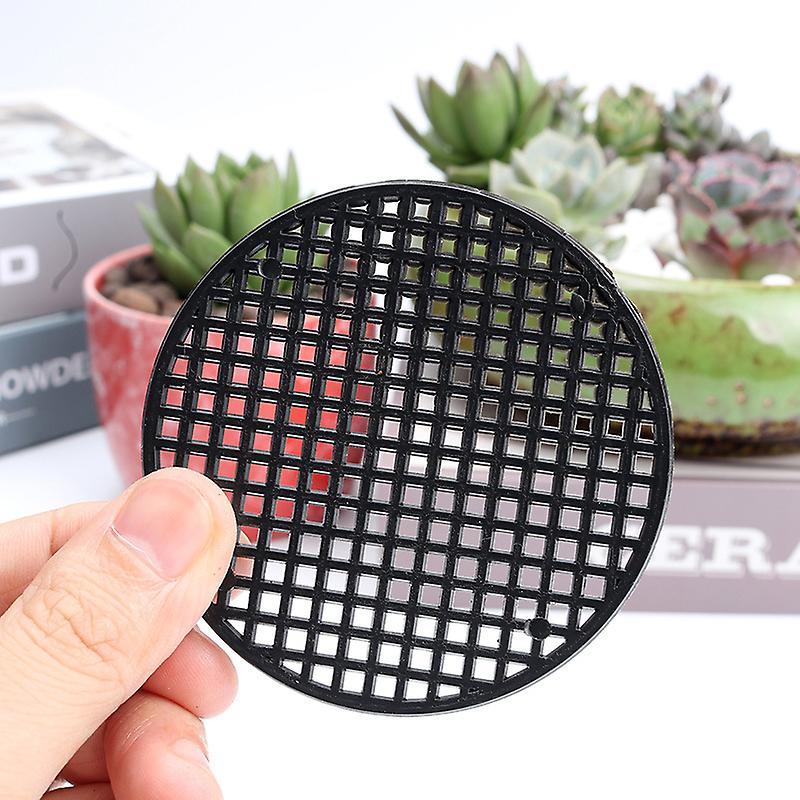 Set Mit 10 Gartenmatten Aus Netzgewebe (4,5 Cm Durchmesser) Für Blumentopflöcher, Als Hintergrundmatte Zum Umtopfen Und Für Bonsai.