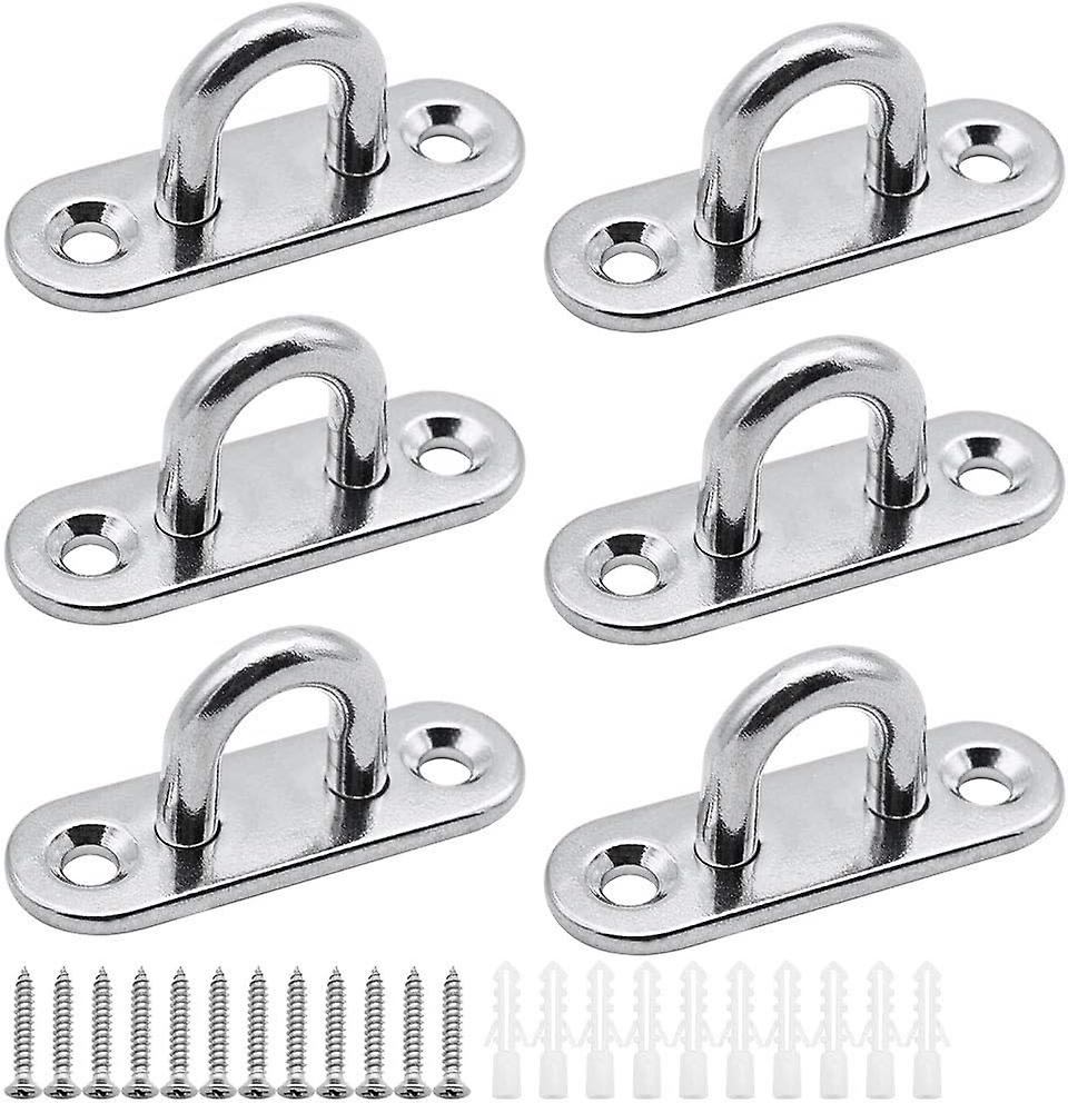 Ösenplatten-set Aus Edelstahl – Robuste 5-mm-befestigungsplatte Für Wandhaken, Hängesessel, Markisen, Boote Und Mehr
