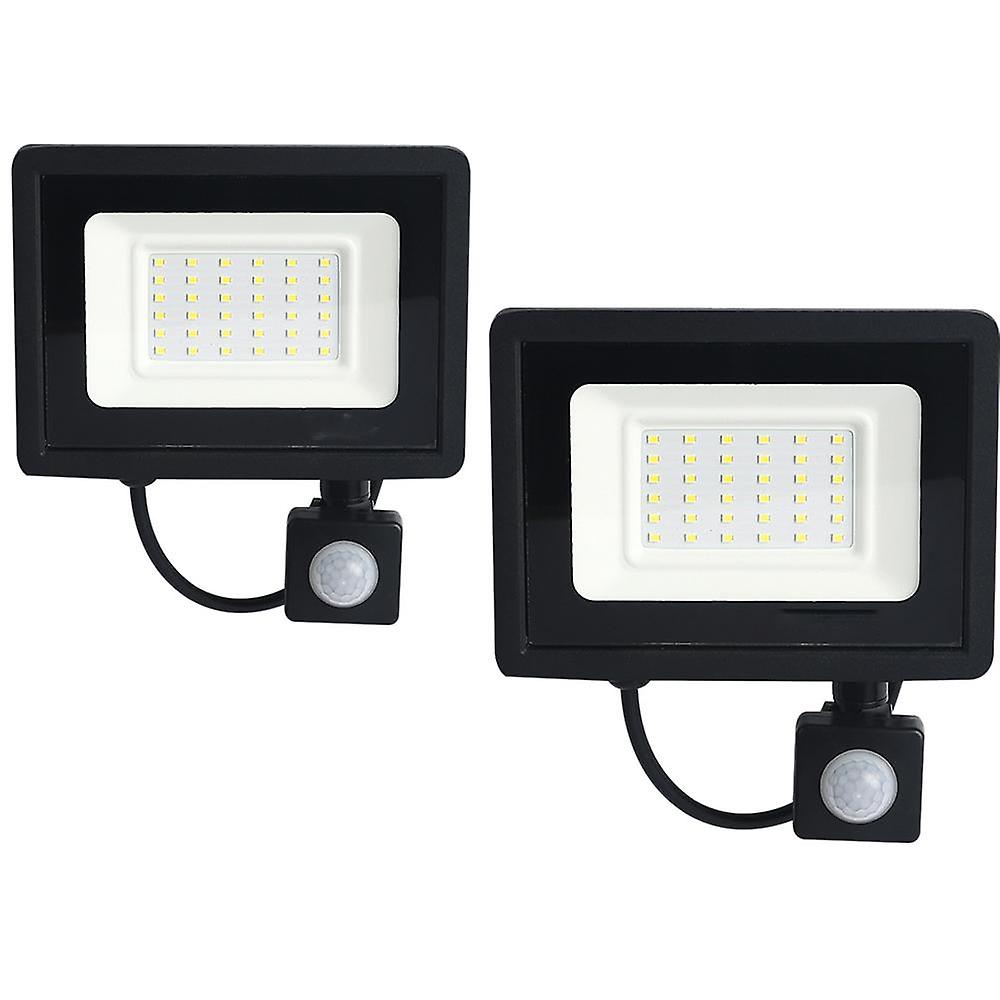Led-wandstrahler Für Den Außenbereich, 2er-pack, 50 W, Kaltweiß, Bewegungsmelder, 180–265 V, Aluminium, Schutzart Ip66, 6500 K