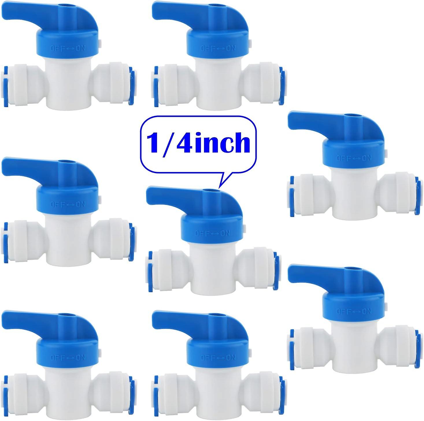 Set Aus 8 Inline-absperrventilen Für Wasserhähne, Kompatibel Mit 1/4" Ldpe/umkehrosmose-wasserleitungen Für Kühl-/gefrierkombinationen.