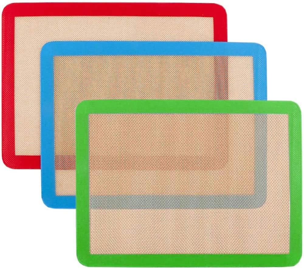 Wiederverwendbare, Rutschfeste Silikon-backmatten – 3er-set, 42 Cm X 29,5 Cm – Flexibel, Antihaftbeschichtet Und Ungiftig – Leicht Zu Reinigen
