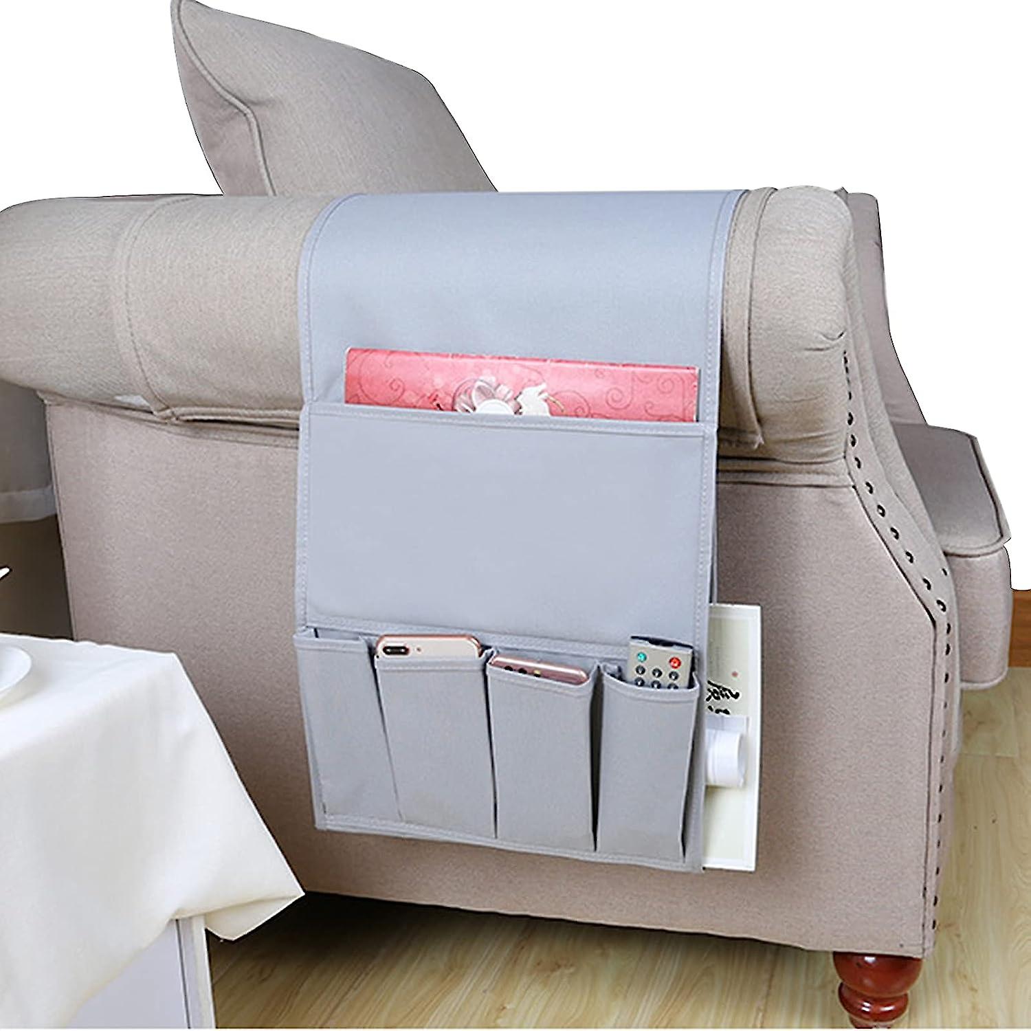 Wasserdichter Sofa-organizer Mit 6 Fächern, Armlehne Und Nachttisch Für Fernbedienung, Handys, Tablets, Bücher Und Zeitschriften
