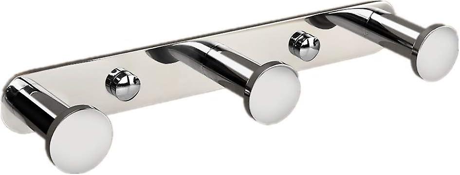 Wandmontierter Handtuch- Und Garderobenständer Aus Edelstahl 304 Mit 3 Haken Für Badezimmer- Und Küchentüren (chrom)