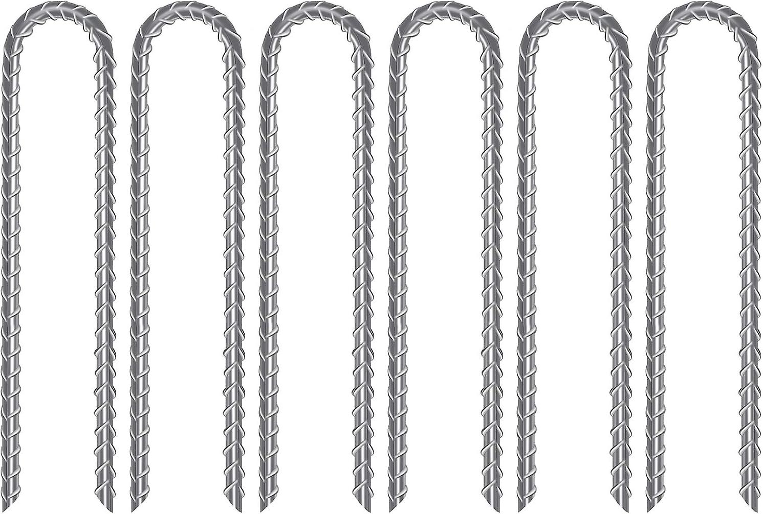 Set Mit 6 Robusten, Verzinkten Stahlheringen Für Trampoline, Campingzelte Und Gärten