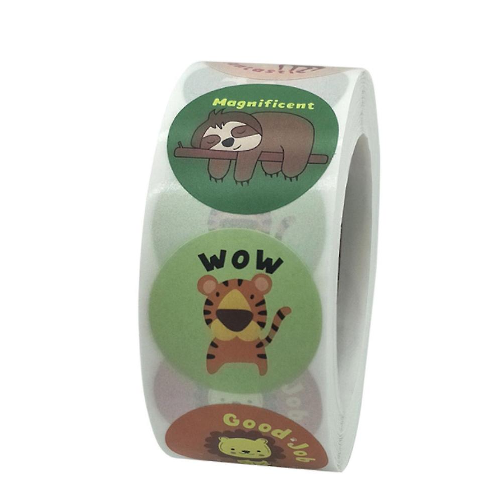 Packung Mit 500 Mini-tieraufklebern – 8 Verschiedene Designs Für Kinder Und Lehrer (1 Cm Durchmesser, Stil 4)