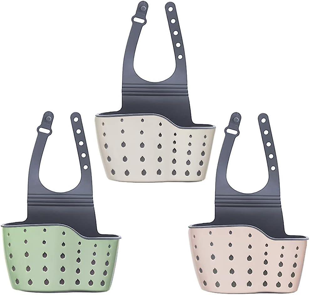 3-teiliges Aufbewahrungsset Für Die Küchenspüle: Hängende Abtropfschale, Halter Für Badezimmeraccessoires, Schwamm- Und Seifenhalter Sowie Aufbewahrungstasche Für Die Spüle Mit Zubehör.