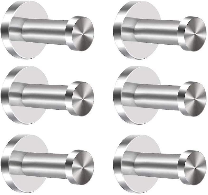 Set Mit 6 Verchromten Edelstahl-wandhaken Für Mäntel Und Handtücher