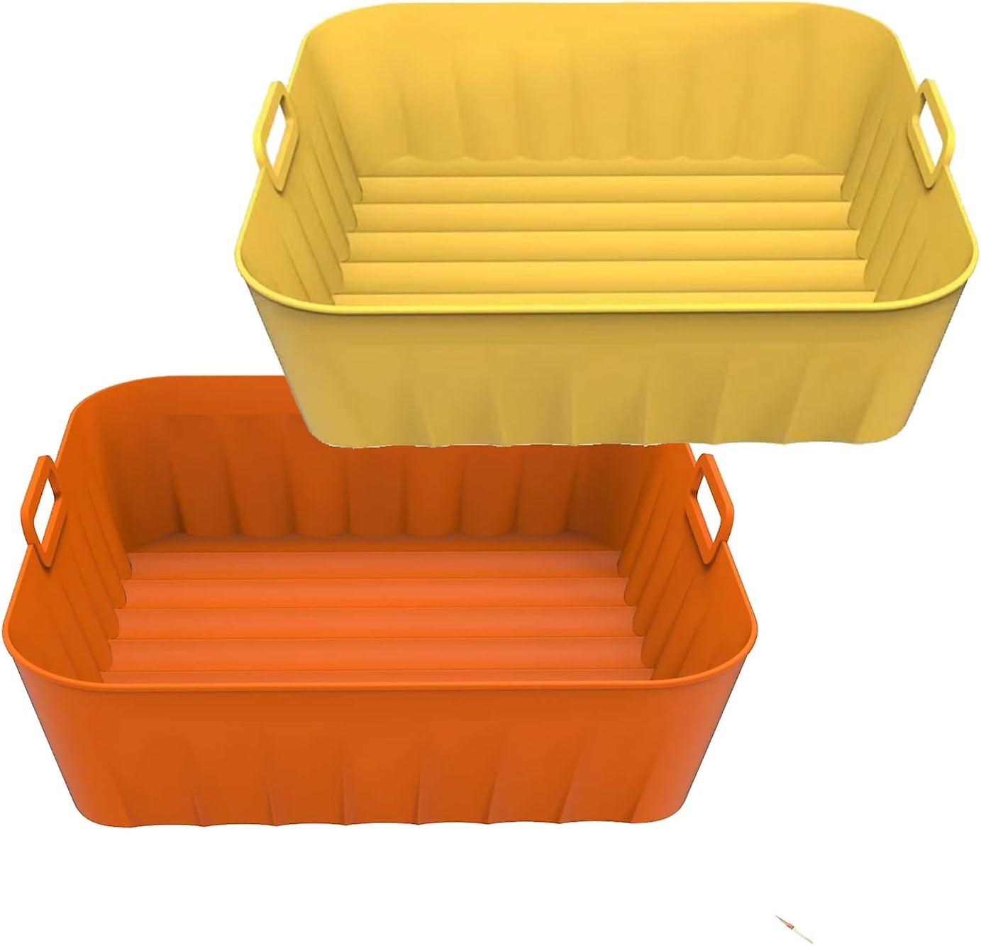 Silikon-zubehörset Für Heißluftfritteuse – Korb Und Pfanne Für Heißluftfritteuse, Mikrowelle, Kuchenform, Dampfgarer (21 X 18 X 6,8 Cm)