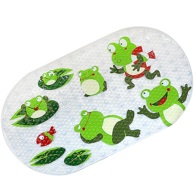 Rutschfeste Pvc-badematte In Froschform Für Kinder – Mehrfarbig