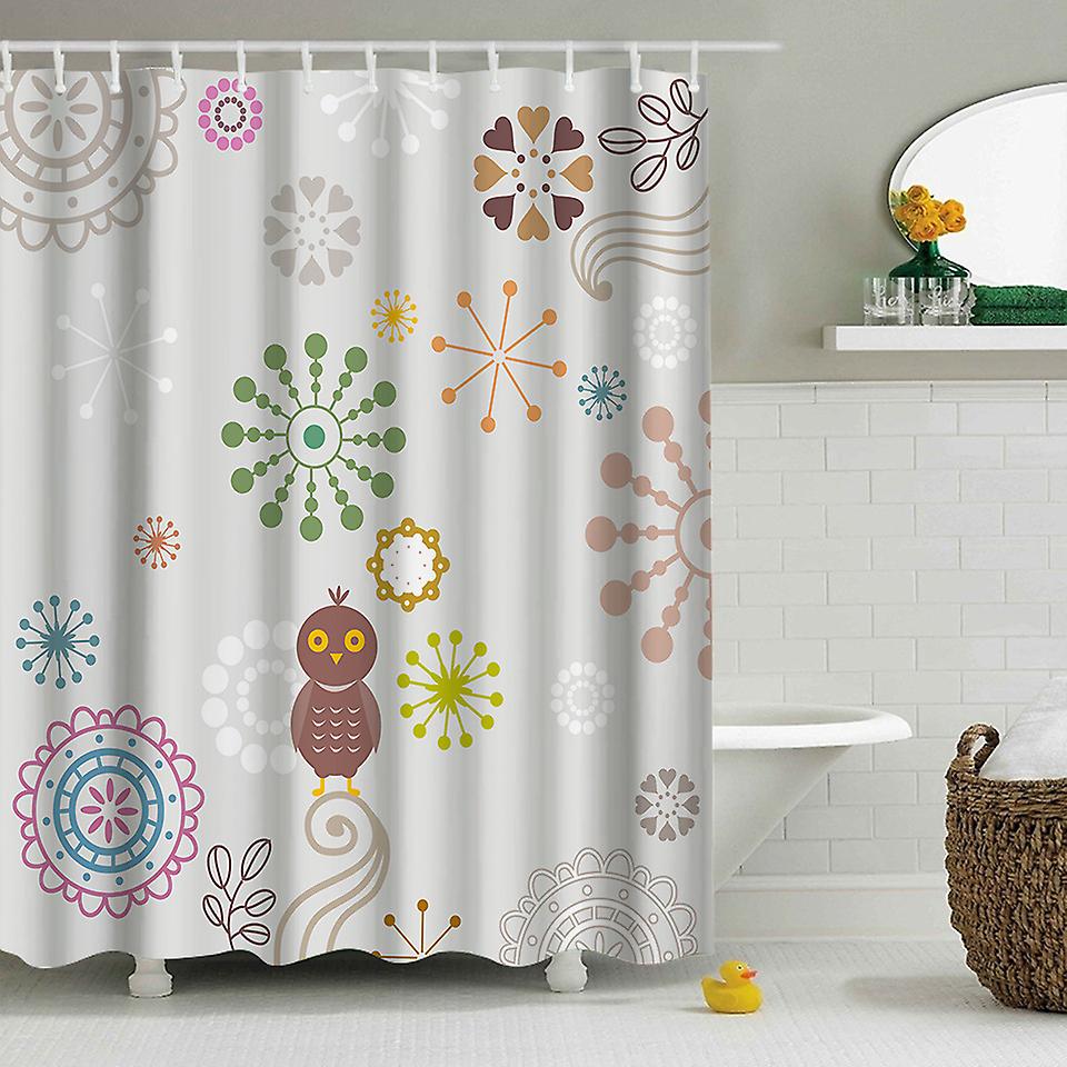 Wasserdichter, Schimmelresistenter Und Maschinenwaschbarer Duschvorhang Aus Dickem Polyester, 180 X 180 Cm, Stil 8